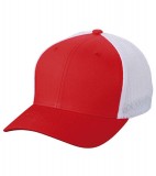 Czapka MB6189 Flexfit Mesh Cap - 6189_red_white_MB Red / White