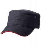 Czapka MB6555 Military Sandwich Cap - 6555_black_red_MB Black / Red