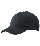 Czapka MB001 5 Panel Promo Cap lightly laminated - 001_black_white_MB Black / White