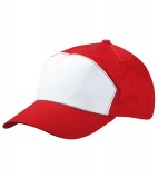 Czapka MB005 7 Panel Promo Cap - 005_red_white_MB Red / White