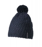 Czapka MB7939 Unicoloured crocheted Cap with Ppmpon - 7939_navy_MB Navy