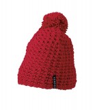 Czapka MB7939 Unicoloured crocheted Cap with Ppmpon - 7939_red_MB Red