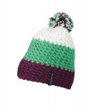 Czapka MB7940 Crocheted Cap with Pompon - 7940_purple_limegreen_white_MB Purple / Lime green / White