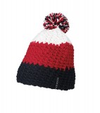 Czapka MB7940 Crocheted Cap with Pompon - 7940_navy_red_white_MB Navy / Red / White