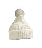 Czapka MB7540 Knitted Cap with pompon - 7540_offwhite_MB Off-white