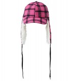 Czapka MB7934 Checkered Trapper Hat - 7934_pink_MB Pink