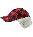 Czapka MB7934 Checkered Trapper Hat - 7934_detale_MB Red