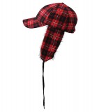 Czapka MB7934 Checkered Trapper Hat - 7934_red_MB Red