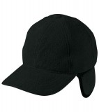 Czapka MB7510 6 Panel Fleece Cap with Earflaps - 7510_black_MB Black