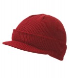 Czapka MB7530 Knitted Cap with peak - 7530_burgundy_MB Burgundy