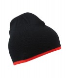 Czapka MB7584 Beanie with contrasting border - 7584_black_red_MB Black / Red