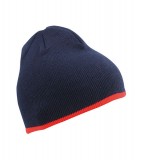 Czapka MB7584 Beanie with contrasting border - 7584_navy_red_MB Navy / Red