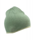 Czapka MB7584 Beanie with contrasting border - 7584_olive_lightgreen_MB Olive / Light green