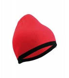 Czapka MB7584 Beanie with contrasting border - 7584_red_black_MB Red / Black