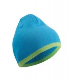 Czapka MB7584 Beanie with contrasting border - 7584_turquoise_limegreen_MB Turquoise / Lime green