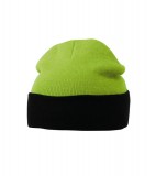 Czapka MB7550 Knitted Cap - 7550_limegreen_black_MB Lime green / Black