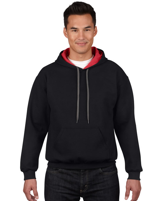 Bluza Heavy Blend Contrast Hooded Adult GILDAN 185C00 Bluzy dresowe Promoefekt odzie reklamowa koszulki polo bluzy polarowe