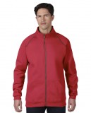 Bluza Premium Cotton Classic Fit Full Zip Adult GILDAN 92900 - Gildan_92900_04 Red / Charcoal 