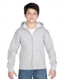 Bluza Heavy Blend Hooded Full Zip Youth GILDAN B1860 - Gildan_B18600_01 Ash