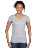 Koszulka Softstyle V-Neck Ladies GILDAN L64V00 - Gildan_L64V00_12 Sport grey