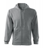 Bluza męska  A 410 Trendy Zipper 300 - 410_12 A Ciemno szary melanż