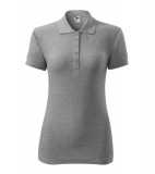 Koszulka Polo Damska A 213 Cotton  - 213_12_A Ciemno szary melanż