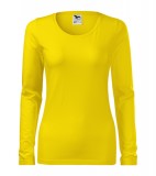 Koszulka Damska A 139 Slim  - 139_04_A Żółty  